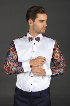 GRAMOPHONE TUXEDO SHIRT – Premium Men's Patterned Shirt by Claudio Lugli | Bold Design, Tailored Fit, Best Printed Shirts