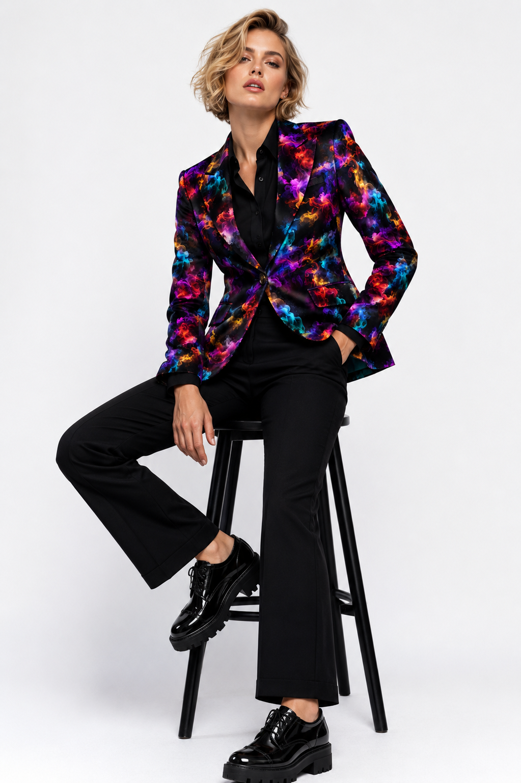 Claudio Lugli Noir Tempest women's statement blazer, model CLWJ2606