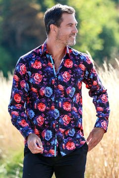 COSMIC BLOOM PRINT SHIRT - Claudio Lugli Shirts