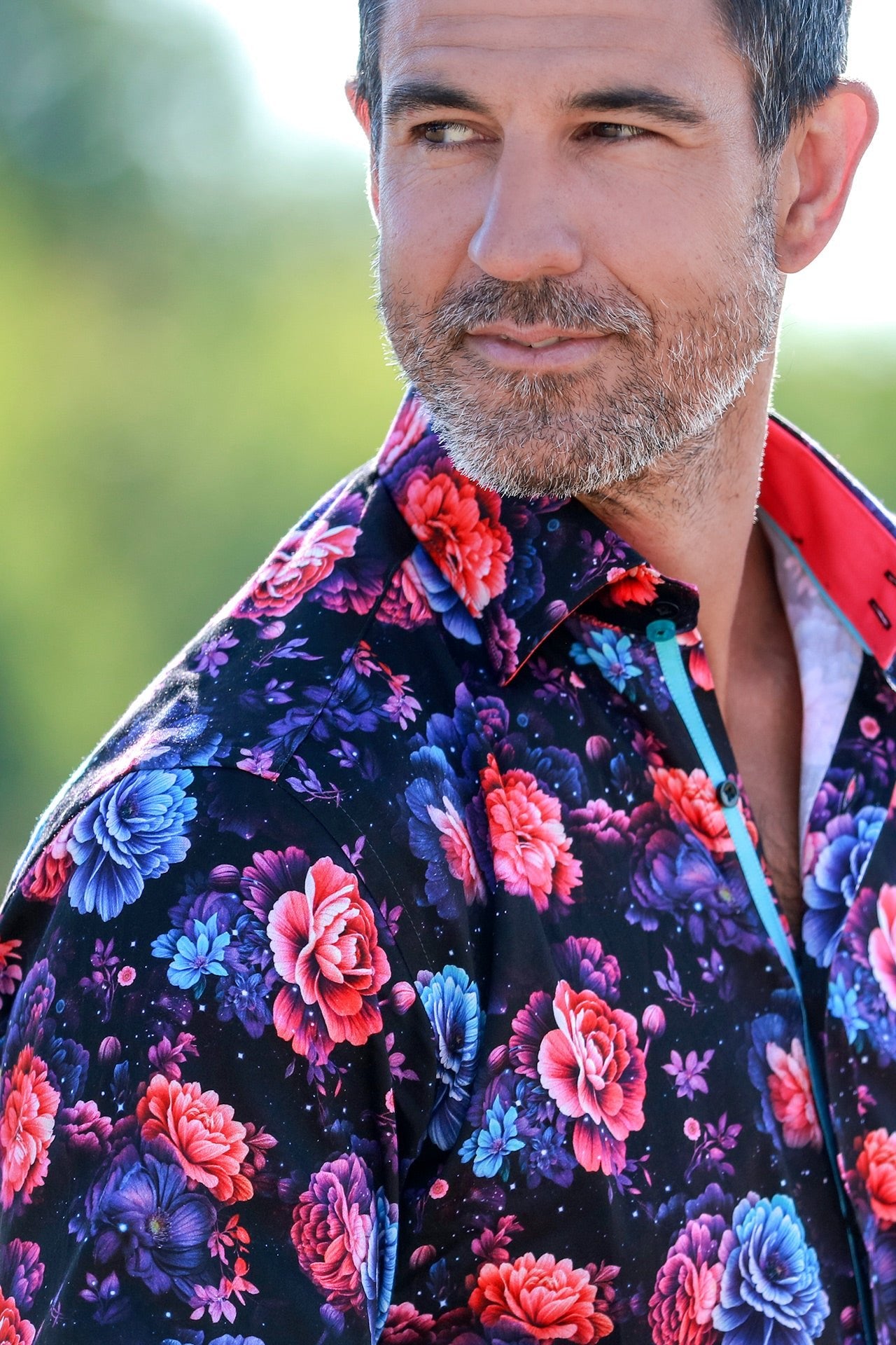 COSMIC BLOOM PRINT SHIRT - Claudio Lugli Shirts