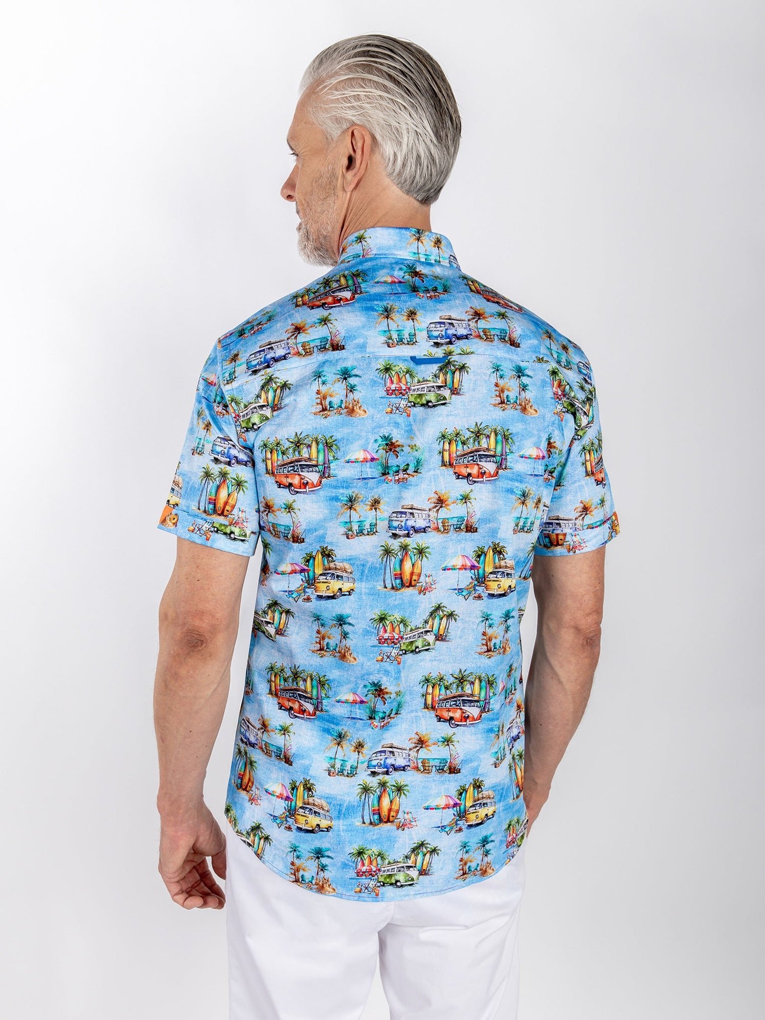 COSTAL CAMPER CRUISER PRINT SHORT SLEEVE SHIRT - Claudio Lugli Shirts