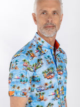 COSTAL CAMPER CRUISER PRINT SHORT SLEEVE SHIRT - Claudio Lugli Shirts