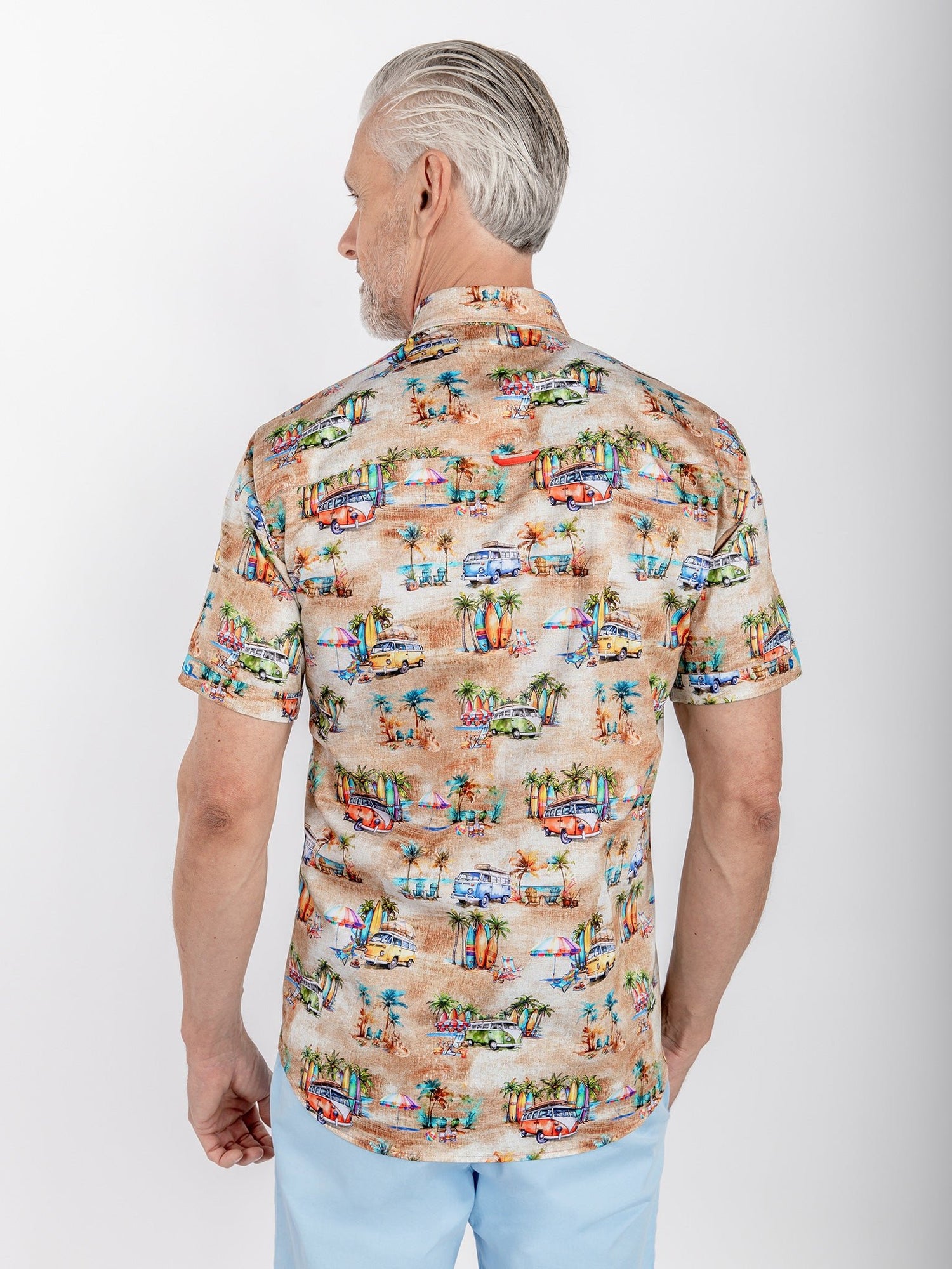 COSTAL CAMPER CRUISER PRINT SHORT SLEEVE SHIRT - Claudio Lugli Shirts