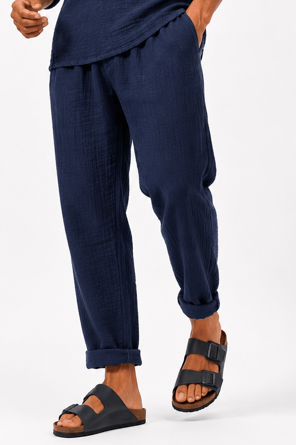 COTTON KNIT NOMAD SUMMER TROUSERS - Claudio Lugli Shirts