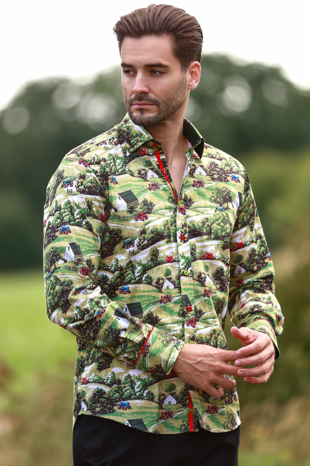 COUNTRYSIDE FARM PRINT SHIRT - Claudio Lugli Shirts
