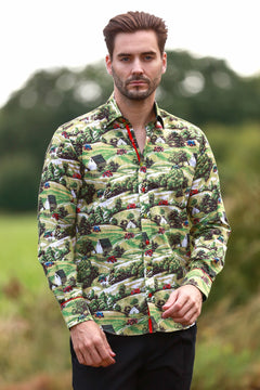 COUNTRYSIDE FARM PRINT SHIRT - Claudio Lugli Shirts