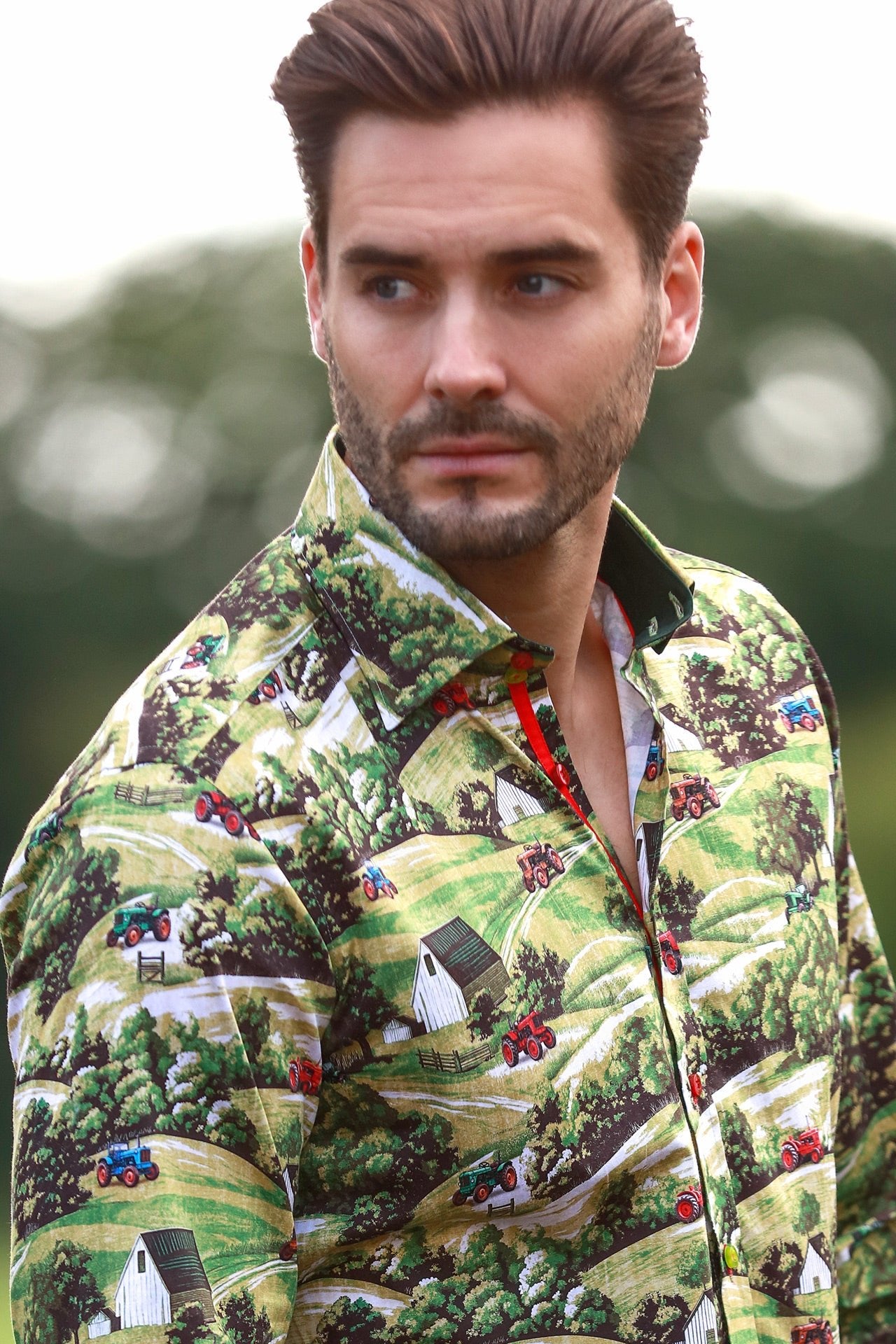 COUNTRYSIDE FARM PRINT SHIRT - Claudio Lugli Shirts