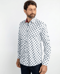 Curved Diamonds Print Shirt - Claudio Lugli Shirts