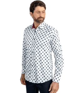 Curved Diamonds Print Shirt - Claudio Lugli Shirts