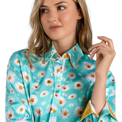 Daisy Flower Print Womens Shirt - Claudio Lugli Shirts