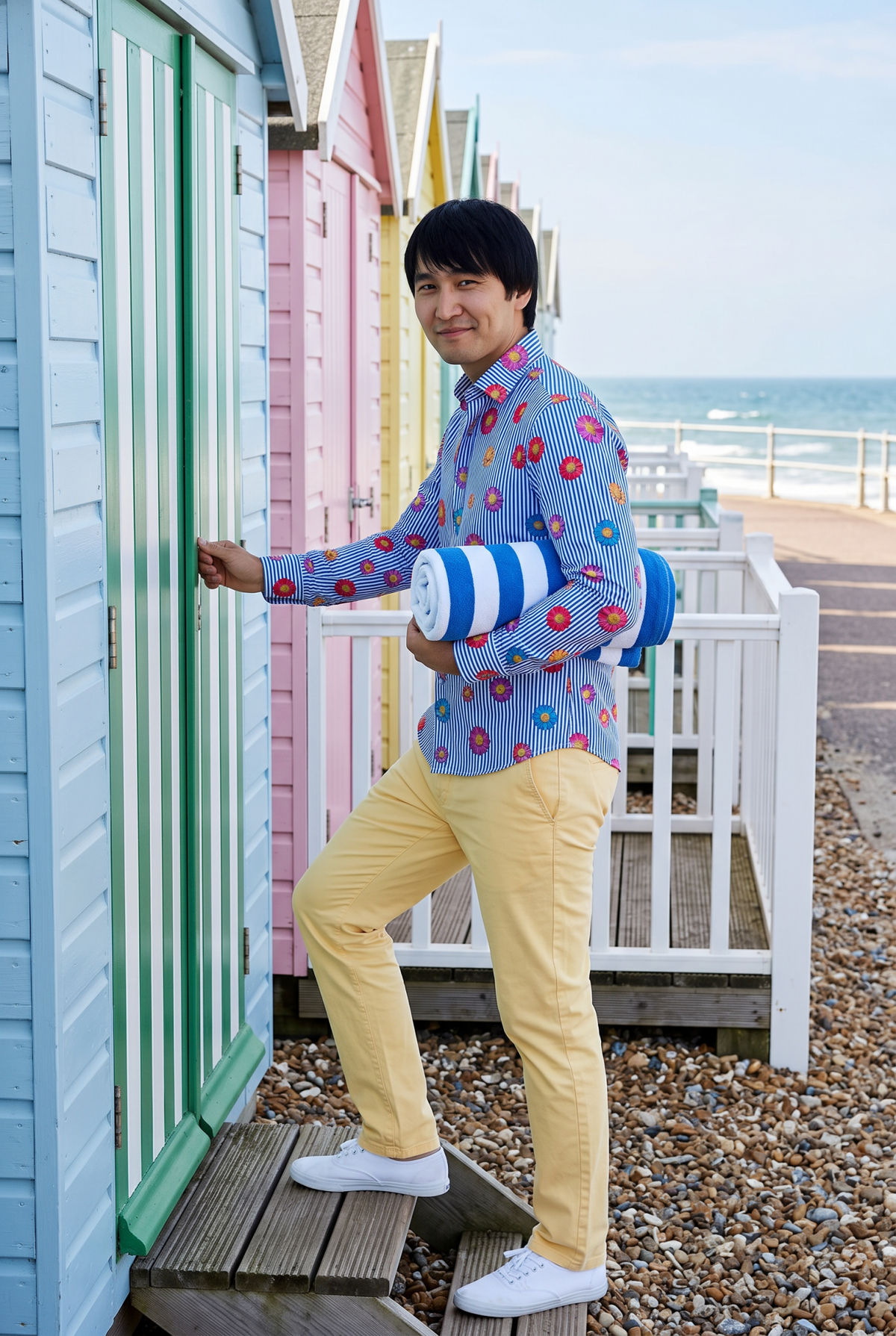 Daisy Stripe Print Shirt - Claudio Lugli Shirts