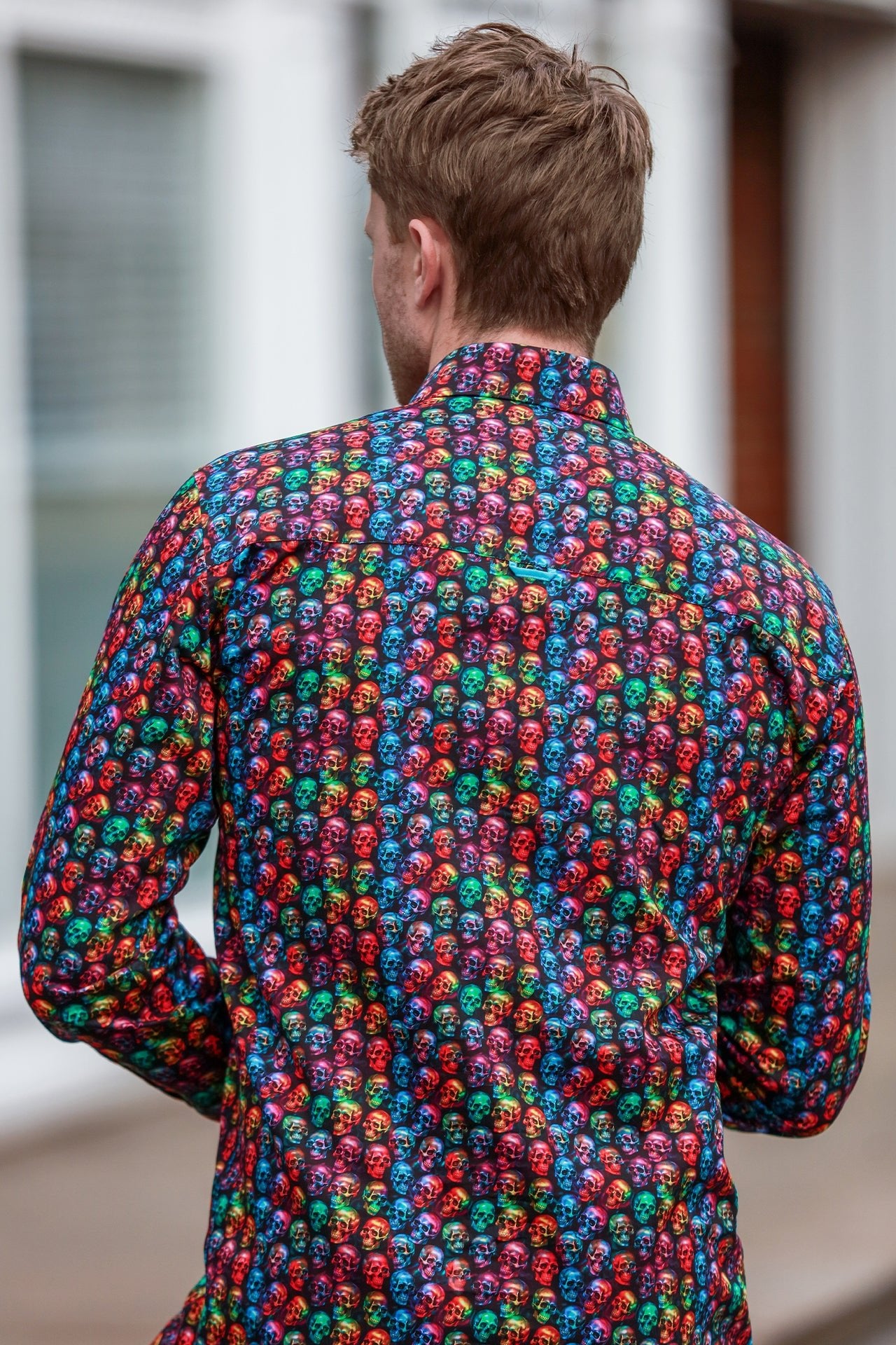 Day of the Dead Neon Skulls Print Shirt - Claudio Lugli Shirts