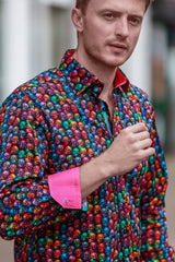 Day of the Dead Neon Skulls Print Shirt - Claudio Lugli Shirts