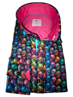 🎃 DAY OF THE DEAD NEON SKULLS PRINT SHIRT 🎃 - Claudio Lugli Shirts