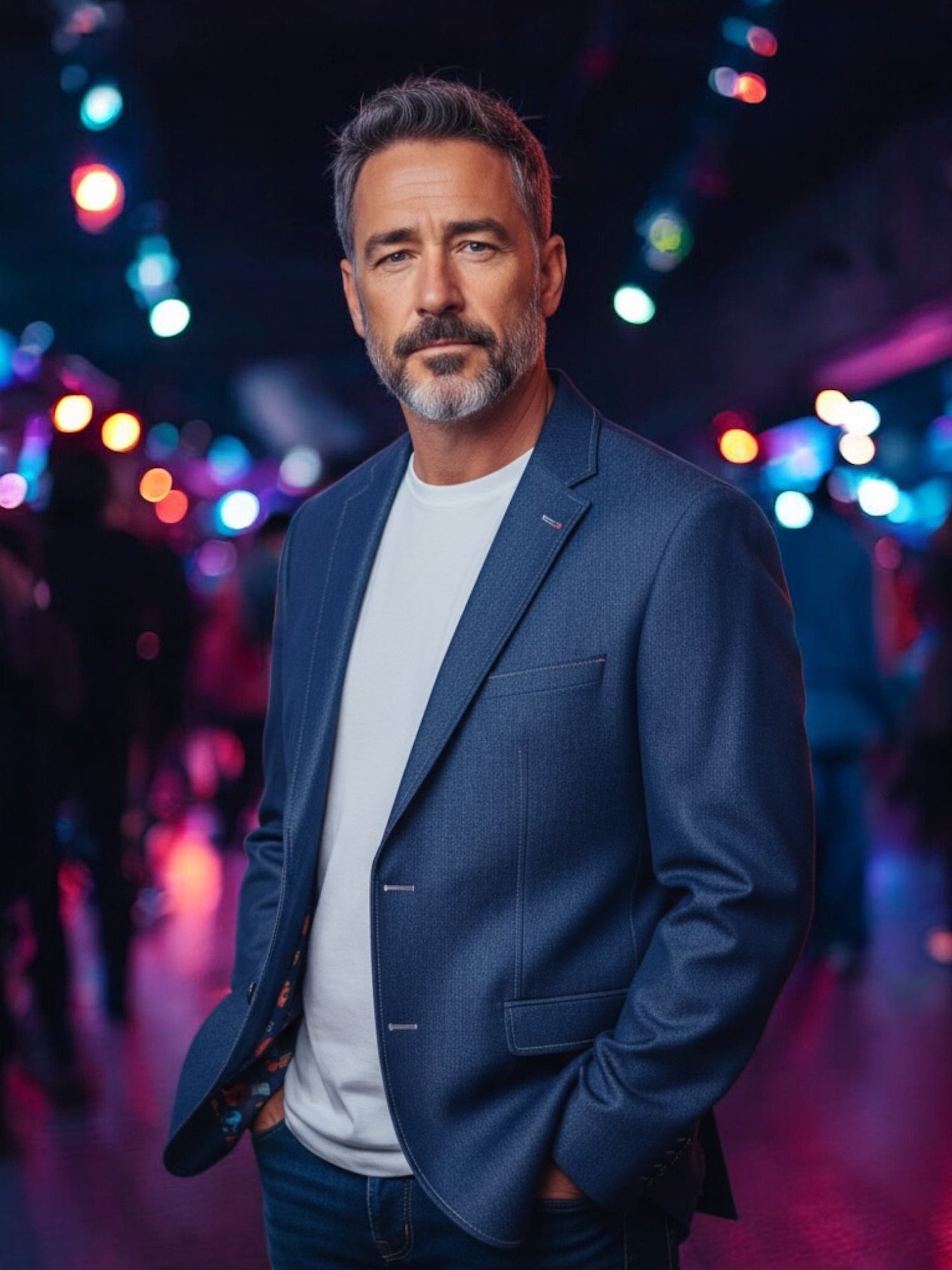 DENIM LOOK MULTI - STITCH BLAZER - STYLISH & VERSATILE - Claudio Lugli Shirts