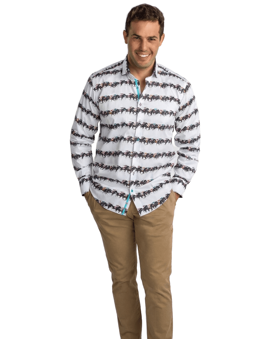 Derby Horse Race Print Shirt - Claudio Lugli Shirts