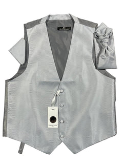 DIAMONDS WAISTCOAT, CRAVAT AND HANDKERCHIEF SET - Claudio Lugli Shirts