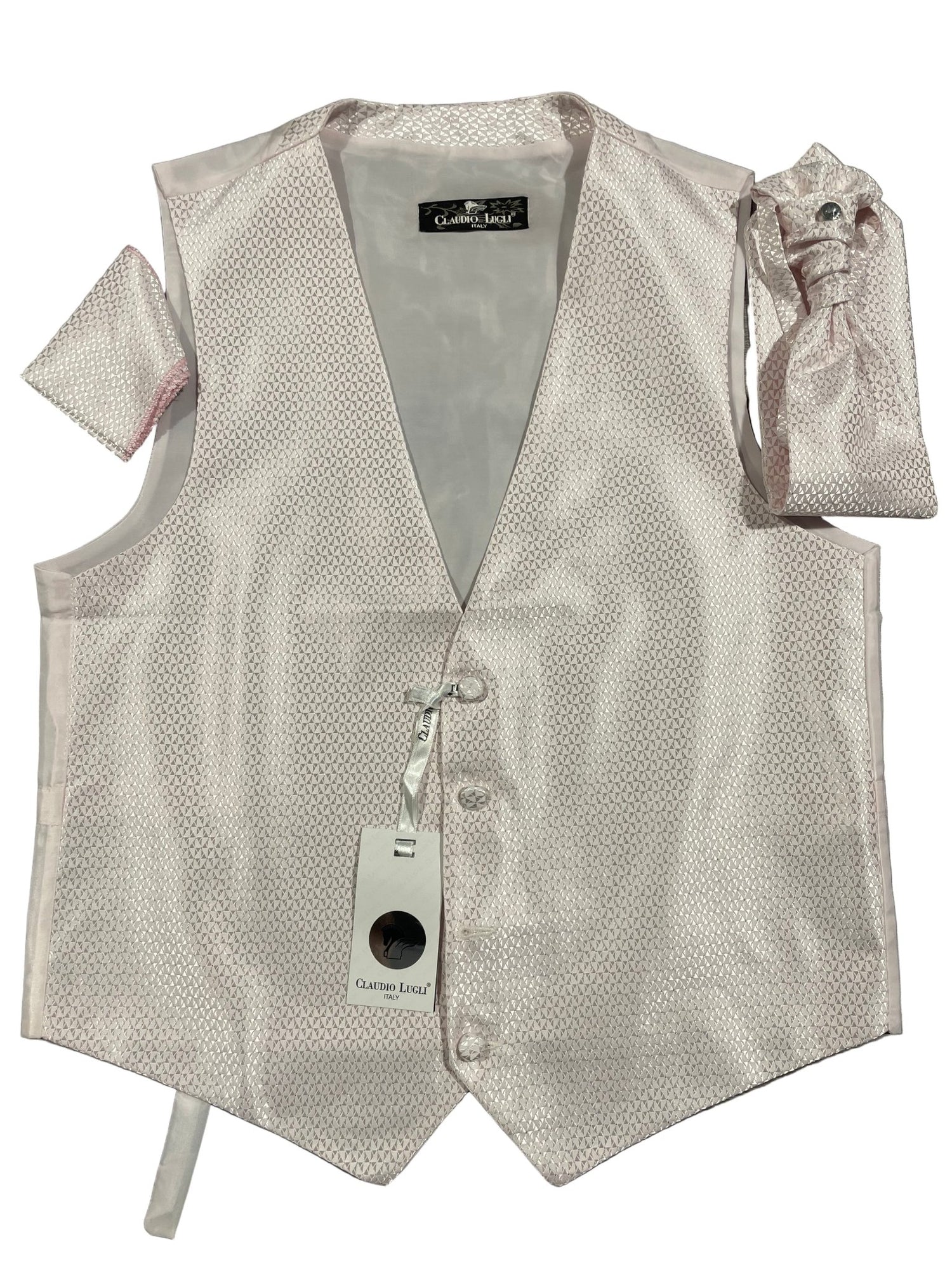 DIAMONDS WAISTCOAT, CRAVAT AND HANDKERCHIEF SET - Claudio Lugli Shirts