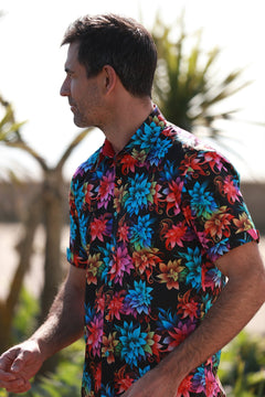 DIGITAL FLORAL PRINTED SHORT SLEEVE SHIRT – Premium Men's Patterned Shirt by Claudio Lugli | Bold Design, Tailored Fit, Best Printed Shirts