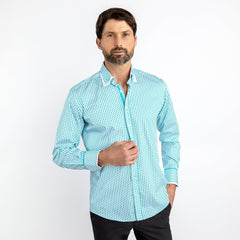DOUBLE COLLAR CLASSIC SHIRT - Premium Men's Patterned Shirt by Claudio Lugli | Bold Design, Tailored Fit, Best Printed Shirts