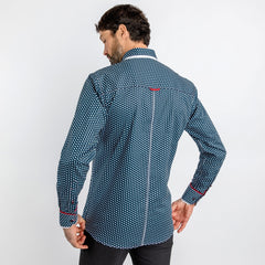 DOUBLE COLLAR CLASSIC SHIRT - Premium Men's Patterned Shirt by Claudio Lugli | Bold Design, Tailored Fit, Best Printed Shirts