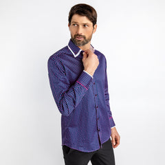DOUBLE COLLAR CLASSIC SHIRT - Premium Men's Patterned Shirt by Claudio Lugli | Bold Design, Tailored Fit, Best Printed Shirts