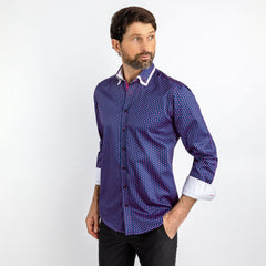 DOUBLE COLLAR CLASSIC SHIRT - Premium Men's Patterned Shirt by Claudio Lugli | Bold Design, Tailored Fit, Best Printed Shirts