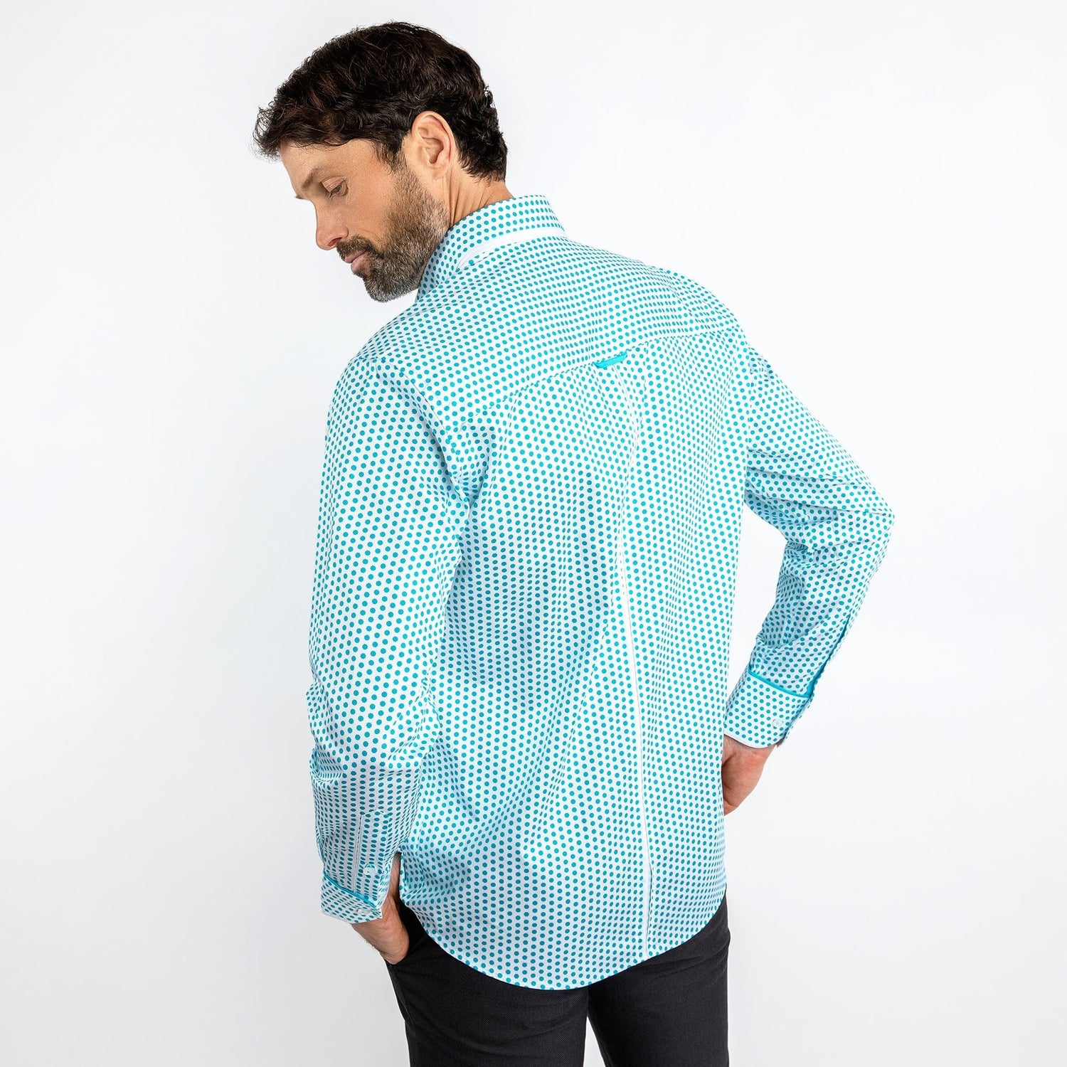 DOUBLE COLLAR CLASSIC SHIRT - Premium Men's Patterned Shirt by Claudio Lugli | Bold Design, Tailored Fit, Best Printed Shirts