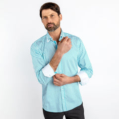 DOUBLE COLLAR CLASSIC SHIRT - Premium Men's Patterned Shirt by Claudio Lugli | Bold Design, Tailored Fit, Best Printed Shirts