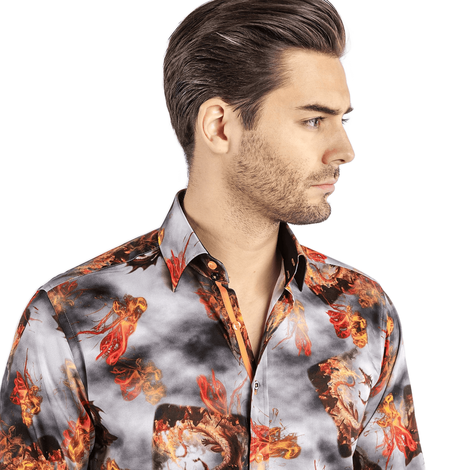Dragon Fire Print Shirt - Claudio Lugli Shirts
