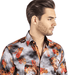 Dragon Fire Print Shirt - Claudio Lugli Shirts