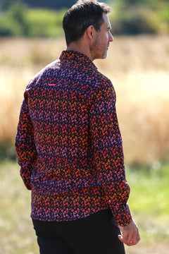 DRAGONFLIES TENCEL PRINT SHIRT - Claudio Lugli Shirts