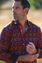 DRAGONFLIES TENCEL PRINT SHIRT - Claudio Lugli Shirts