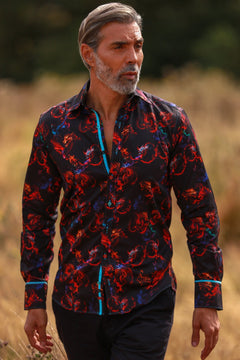 DRAGONS PRINT SHIRT - Premium Men's Patterned Shirt by Claudio Lugli | Bold Design, Tailored Fit, Best Printed Shirts