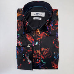 DRAGONS PRINT SHIRT - Premium Men's Patterned Shirt by Claudio Lugli | Bold Design, Tailored Fit, Best Printed Shirts