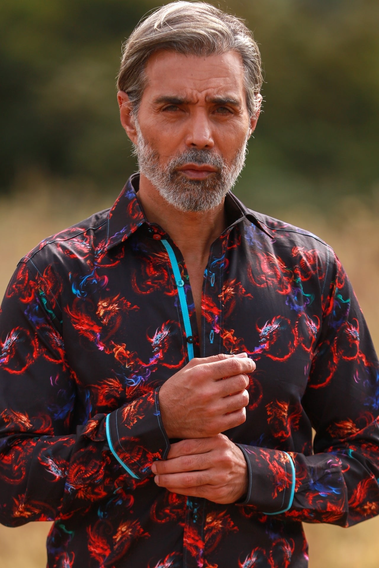 DRAGONS PRINT SHIRT - Premium Men's Patterned Shirt by Claudio Lugli | Bold Design, Tailored Fit, Best Printed Shirts