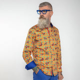 DRESSAGE HORSES CHECK  PRINT SHIRT - Premium Men's Patterned Shirt by Claudio Lugli | Bold Design, Tailored Fit, Best Printed Shirts