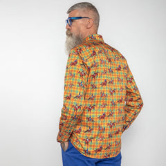 DRESSAGE HORSES CHECK  PRINT SHIRT - Premium Men's Patterned Shirt by Claudio Lugli | Bold Design, Tailored Fit, Best Printed Shirts