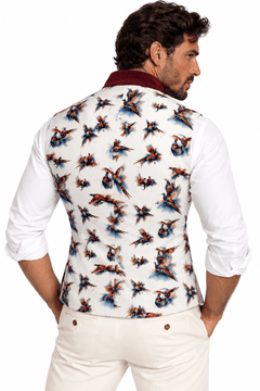 Estate Check Sleeveless Jacket with Pheasant Back - Claudio Lugli Shirts