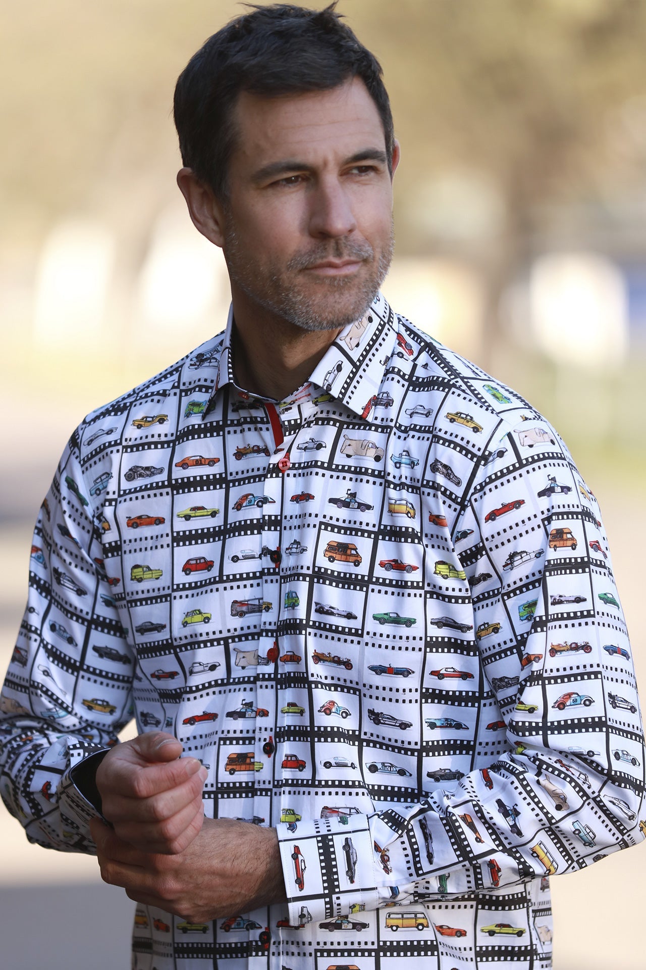 FAMOUS CARS PRINT SHIRT – Premium Men's Patterned Shirt by Claudio Lugli | Bold Design, Tailored Fit, Best Printed Shirts