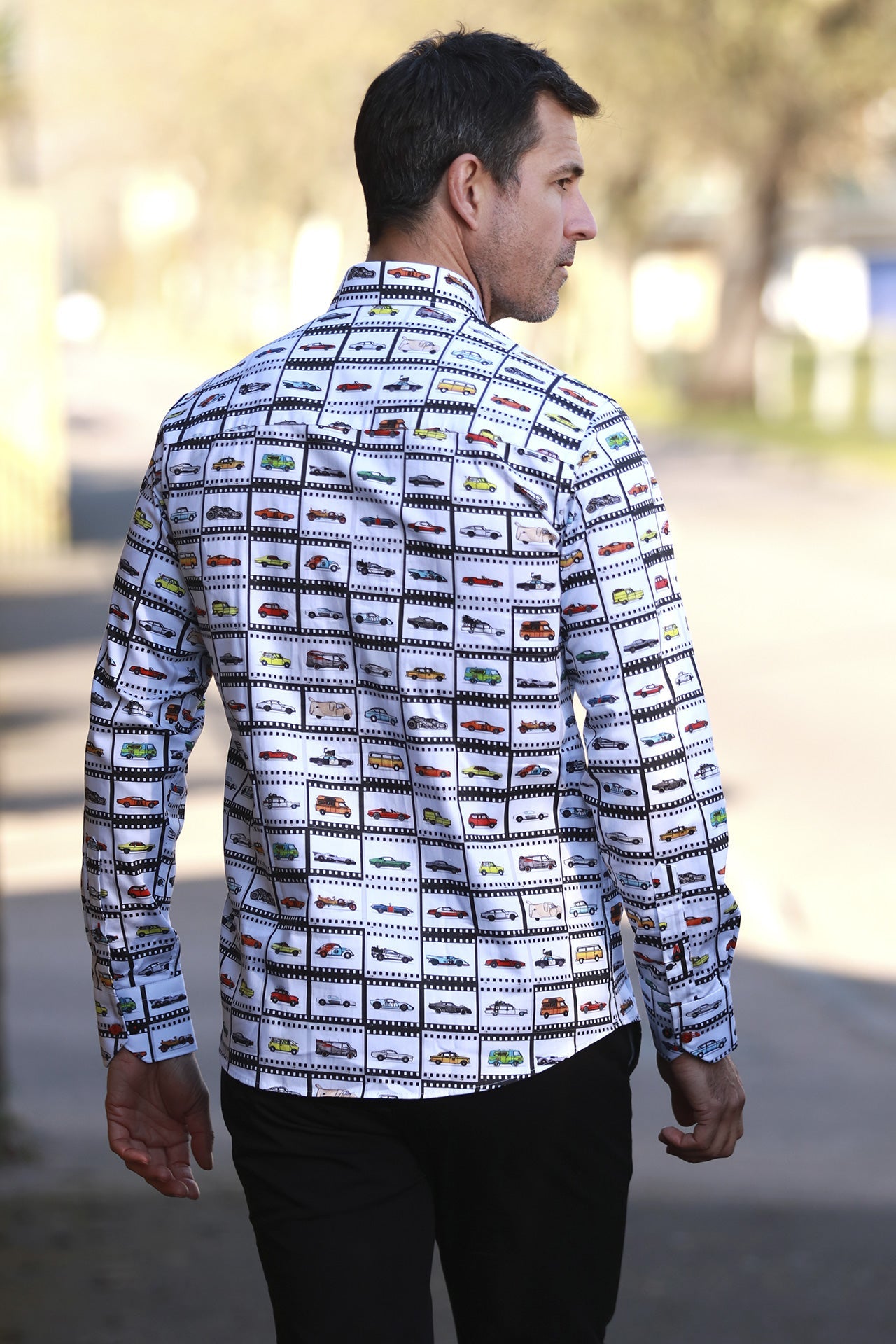 FAMOUS CARS PRINT SHIRT – Premium Men's Patterned Shirt by Claudio Lugli | Bold Design, Tailored Fit, Best Printed Shirts