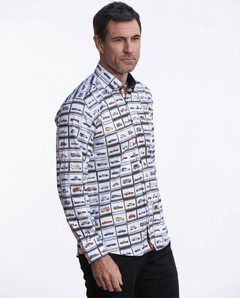 Famous Film Cars Print Shirt - Claudio Lugli Shirts
