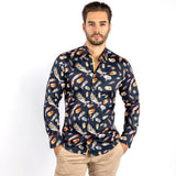 FEATHERS FLOATING PRINT SHIRT – Premium Men's Patterned Shirt by Claudio Lugli | Bold Design, Tailored Fit, Best Printed Shirts