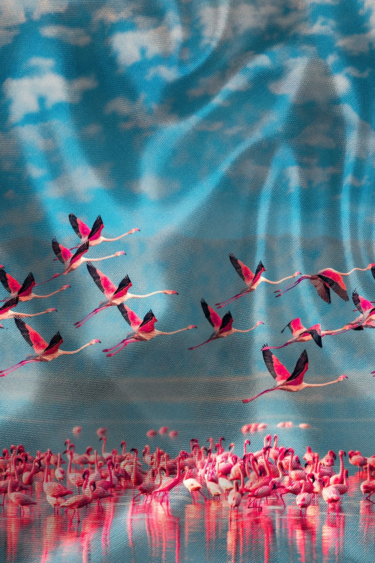 FLAMINGOS IN FLIGHT PLACEMENT SHIRT - Premium Men's Patterned Shirt by Claudio Lugli | Bold Design, Tailored Fit, Best Printed Shirts