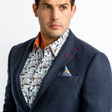 FLECKED WOOL JACKET – Premium Men's Patterned Shirt by Claudio Lugli | Bold Design, Tailored Fit, Best Printed Shirts