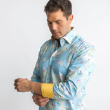 FLIGHT MAP PRINTED SHIRT – Premium Men's Patterned Shirt by Claudio Lugli | Bold Design, Tailored Fit, Best Printed Shirts