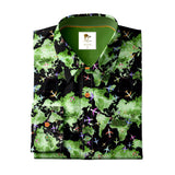 FLIGHT MAP SATIN COTTON PRINTED SHIRT - Claudio Lugli Shirts
