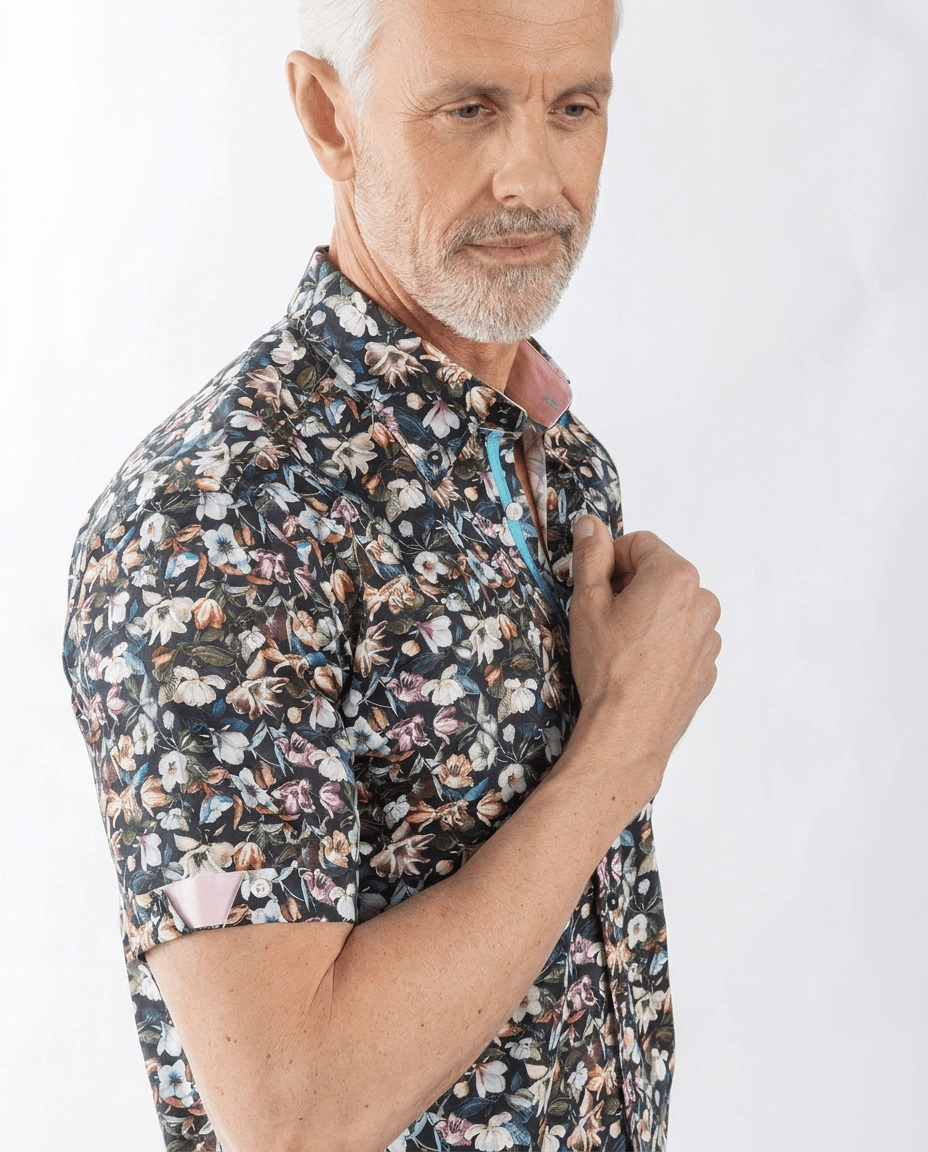Floral Short Sleeve Shirt - Claudio Lugli Shirts