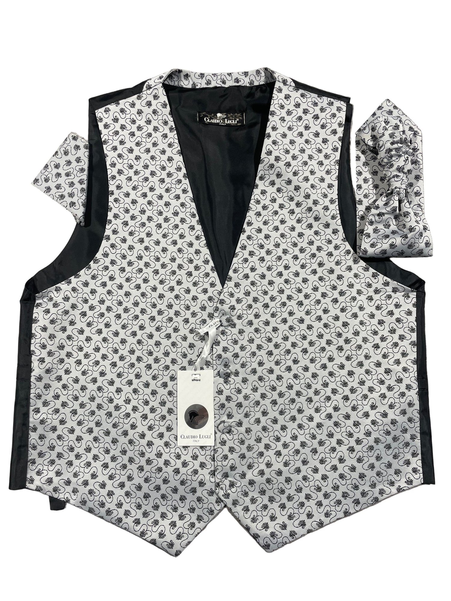 FLORAL WAISTCOAT, CRAVAT AND HANDKERCHIEF SET - Claudio Lugli Shirts