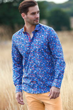 FLOWER GARDEN TENCEL PRINT SHIRT - Claudio Lugli Shirts